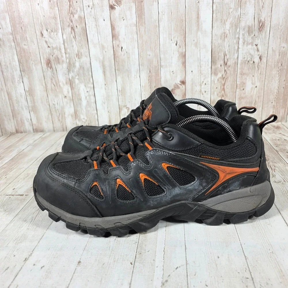 Harley-Davidson Men Black Orange Waterproof Hiking Work Shoes D93327 10.5 M